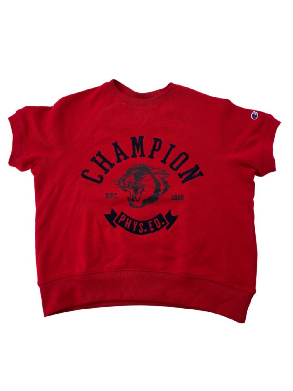 Champion Women's Short Sleeve Sweater | Red | Size Small **NEW